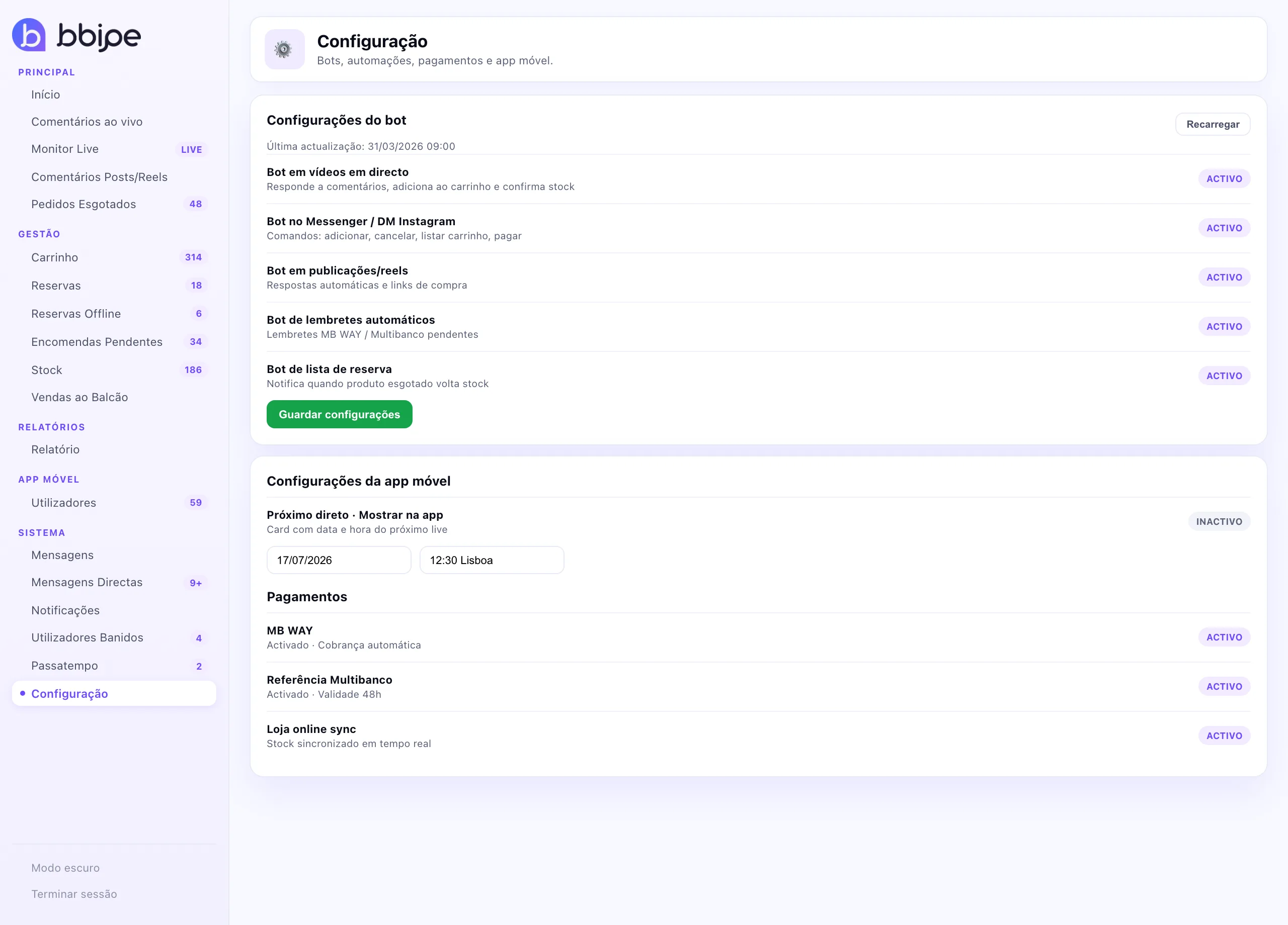 Automações e bot