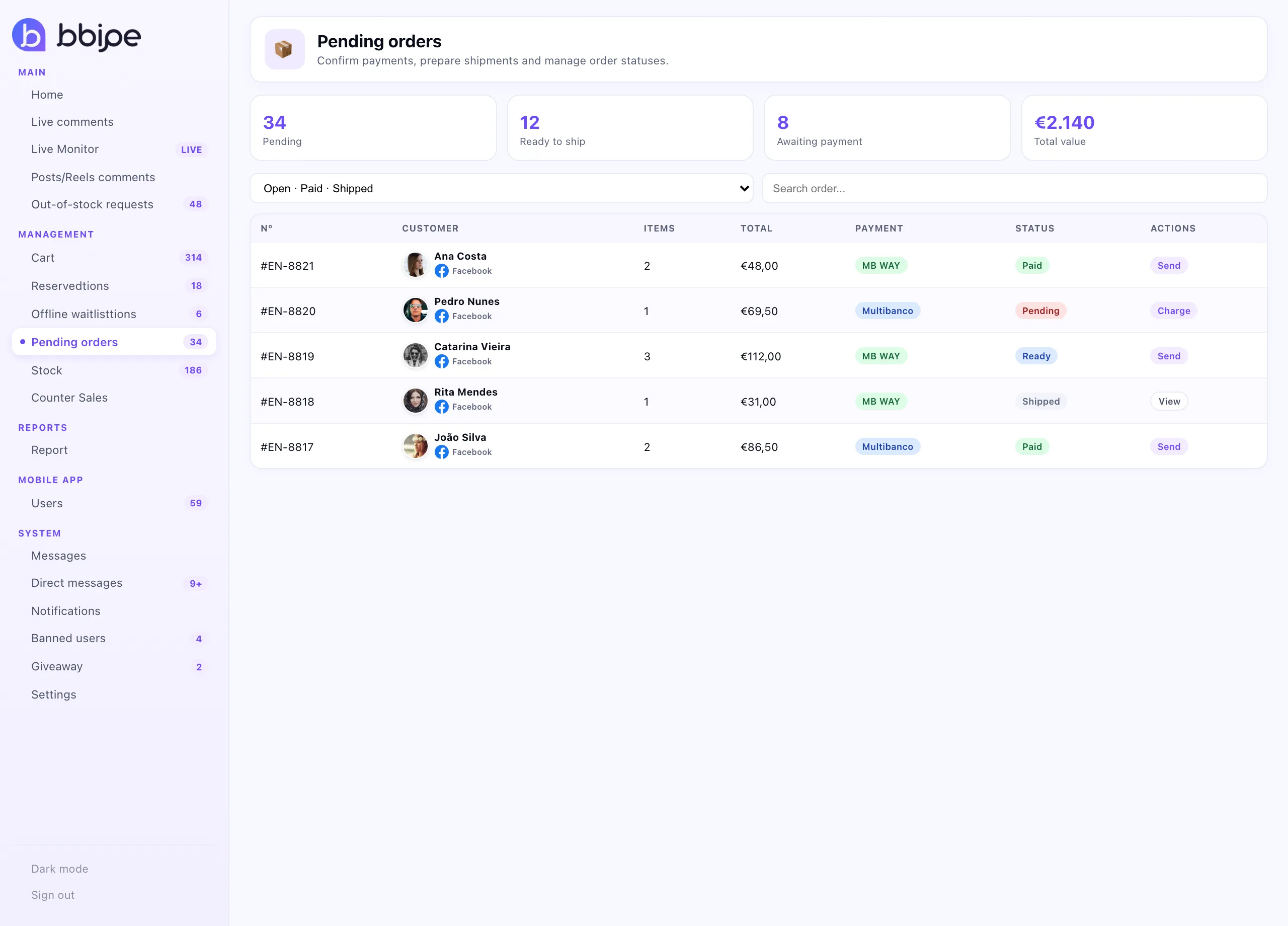 Order management