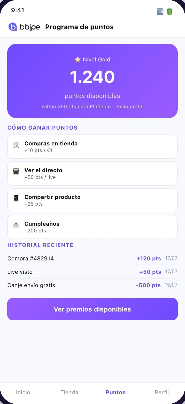 Sistema de puntos