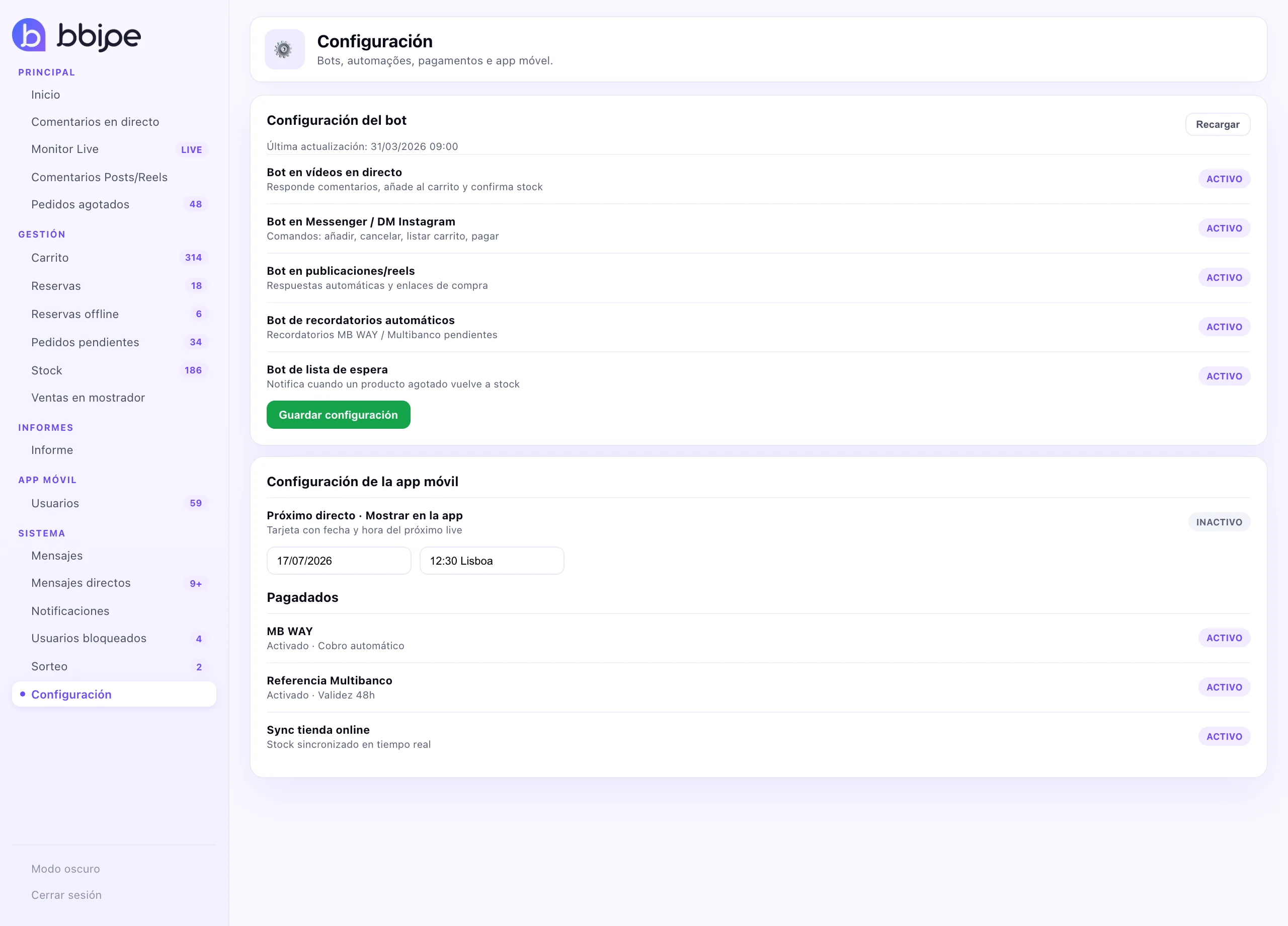 Automatizaciones y bot