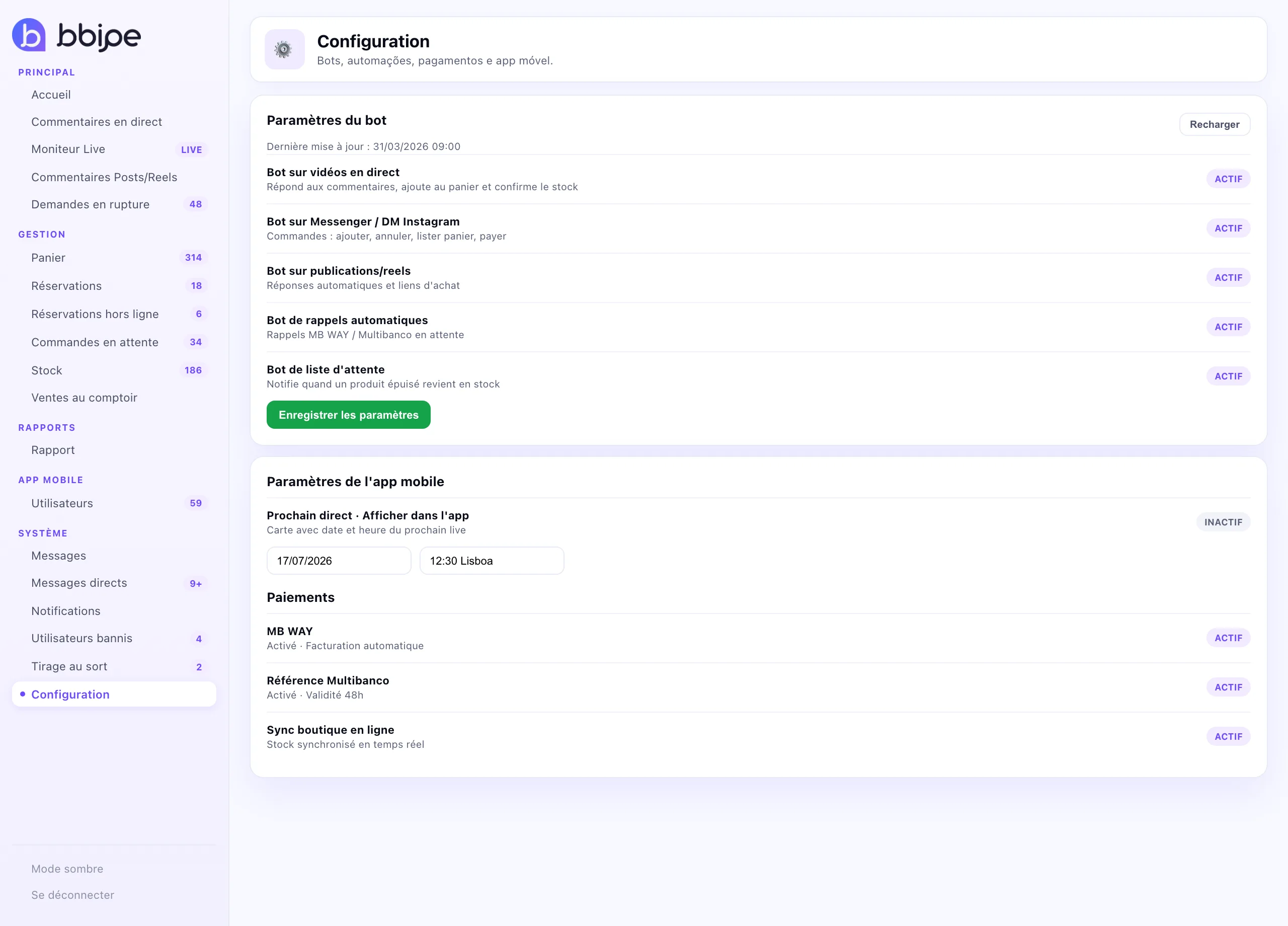 Automatisations et bot